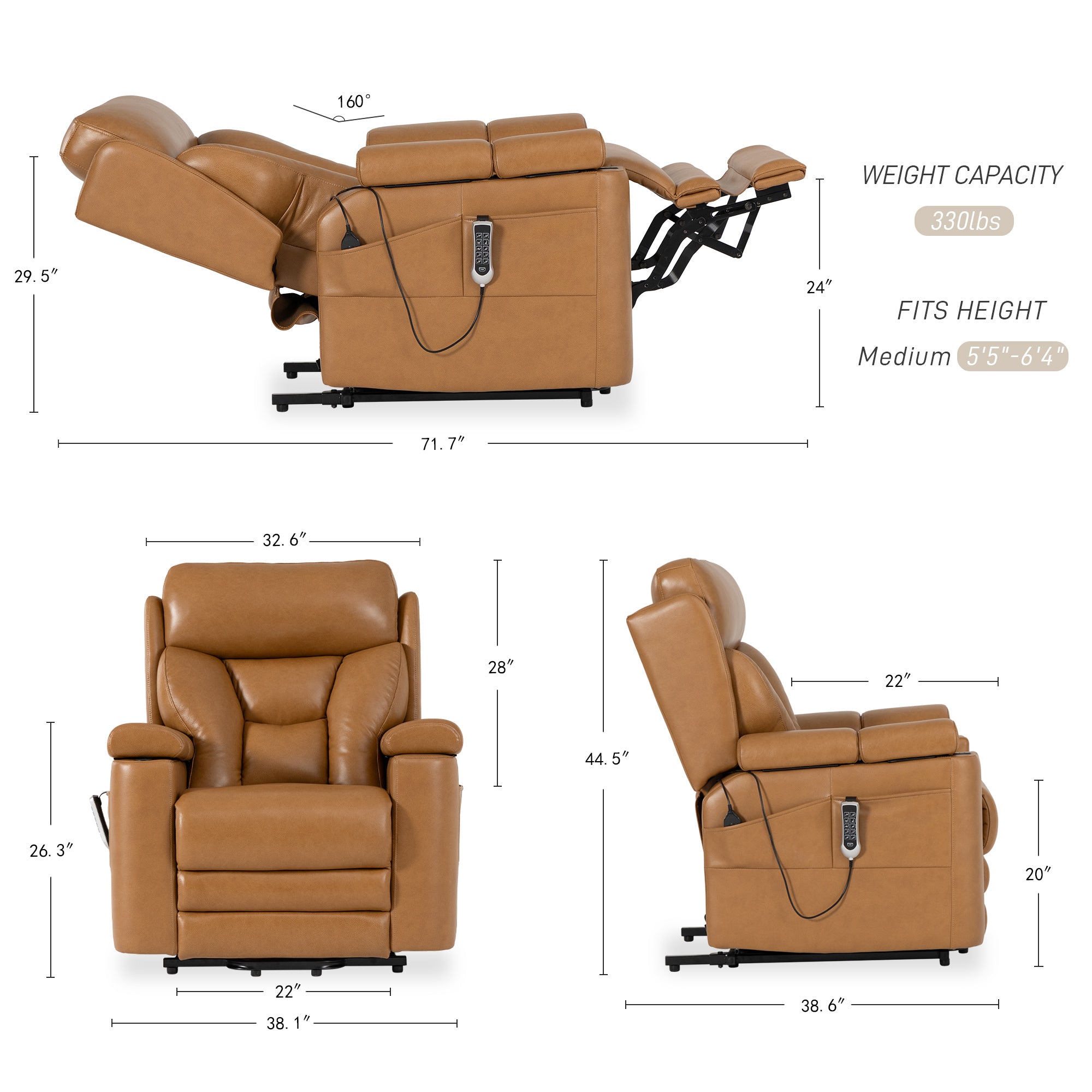 Dynox X5 Zero-Gravity Power Lift Recliner · 5-Zone (5-Motor