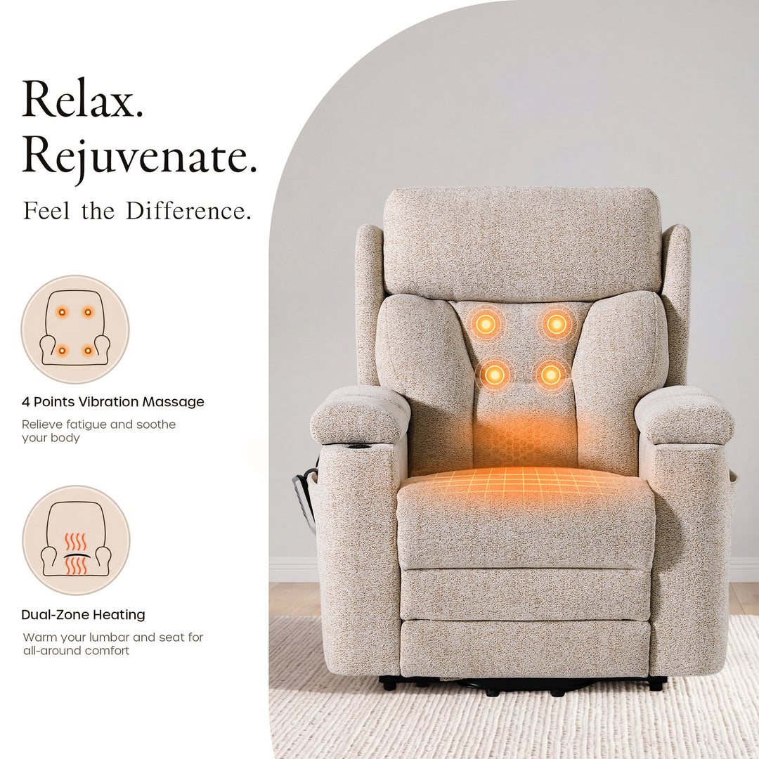 Dynox X5 — 5-Zone (5-Motor) Zero-Gravity Power Lift Recliner with Confident-Stand Support