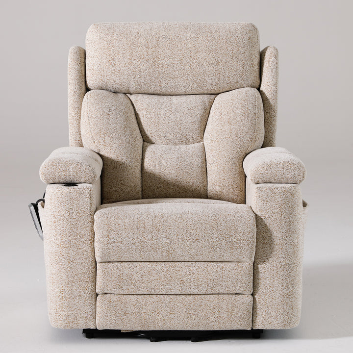 Dynox X5 in zero-gravity position, front view · 5-motor power recliner with lumbar support · Designed in New Jersey